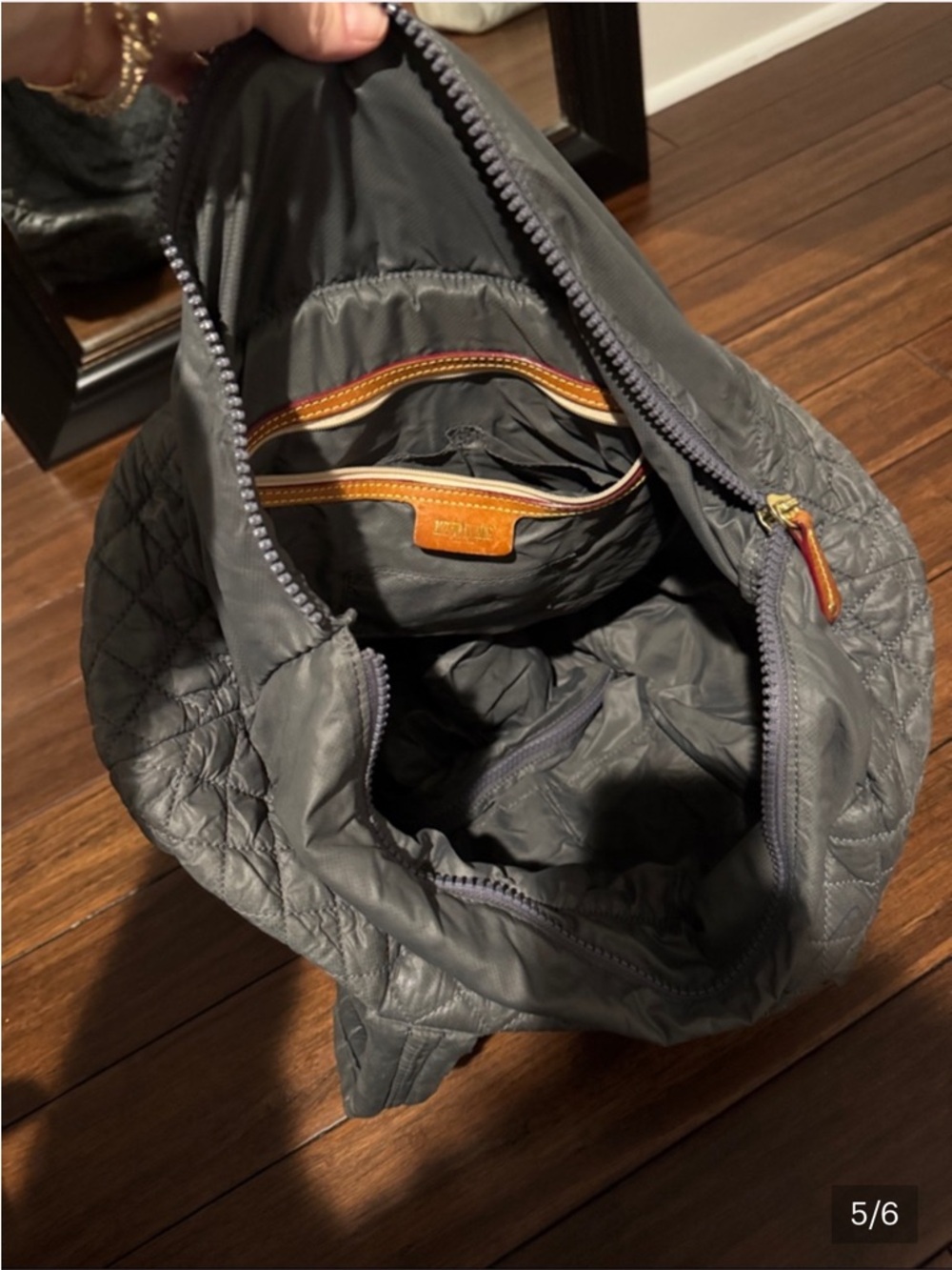 MZ Wallace quilted Magnet Grey Tote Bag - Picture 7 of 7